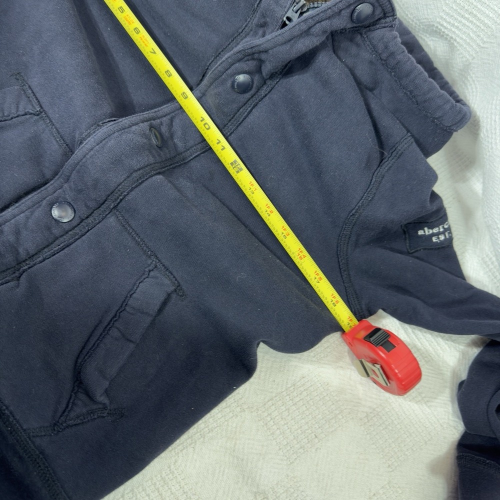 Abercrombie Kids Jacket Size‎ 13/14 Coat Deep Pile Fleece Quilted insulated Blue - Picture 7 of 7